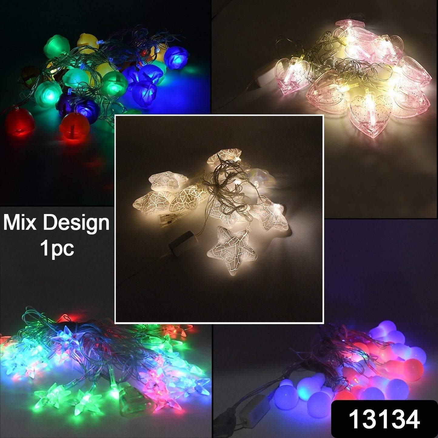 Home Decoration Diwali & Wedding LED String Light Indoor and Outdoor Light, Festival Decoration Led String Light, Multi-Color Light (1 Pc / Mix Design) - infinityexculsivestore.com