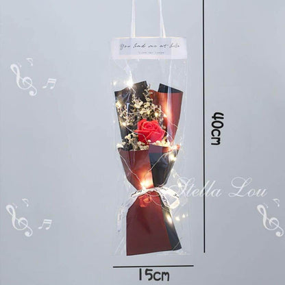 Home Decoration Rose Hand Made Valentine's Day Artificial Flowers Simulation Flower Soap Flowers Mini Bouquet (1 Pc) - infinityexculsivestore.com