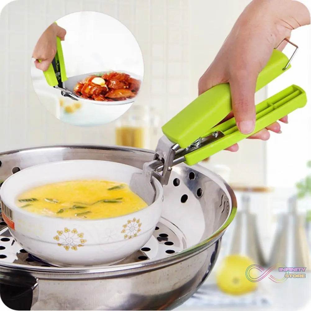 Home Kitchen Anti-Scald Plate Take Bowl Dish Pot Holder Carrier Clamp Clip Handle - infinityexculsivestore.com