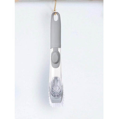 Home & Kitchen Cleaning Brushes, Scrubber, Soap Dispenser Scrub Brush for Pans Pots and Bathtub Sink (2 In 1) - infinityexculsivestore.com