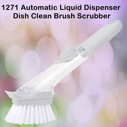 Home & Kitchen Cleaning Brushes, Scrubber, Soap Dispenser Scrub Brush for Pans Pots and Bathtub Sink (2 In 1) - infinityexculsivestore.com