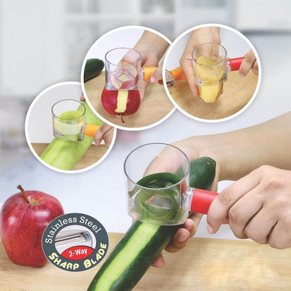 Home Kitchen Cooking Tools Peeler With Container Stainless Steel Carrot Cucumber Apple Super Fruit Vegetable Peeler - infinityexculsivestore.com