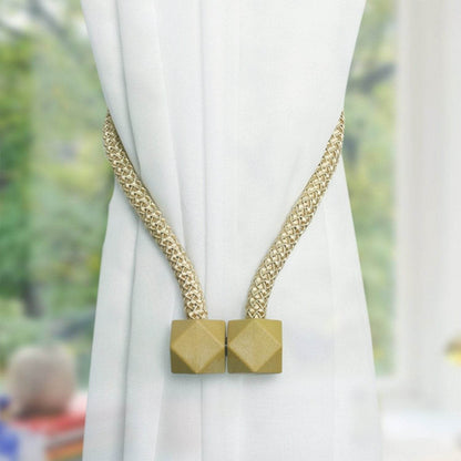 Home Magnetic Curtain Tiebacks, Straps, Buckle, Clips Rope Straps Window Curtain Bracket Decoration (2 Pc) ? - infinityexculsivestore.com