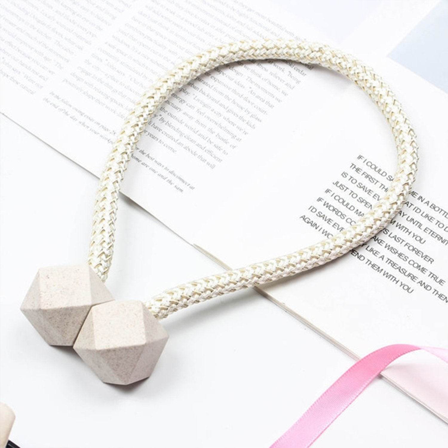 Home Magnetic Curtain Tiebacks, Straps, Buckle, Clips Rope Straps Window Curtain Bracket Decoration (2 Pc) ? - infinityexculsivestore.com