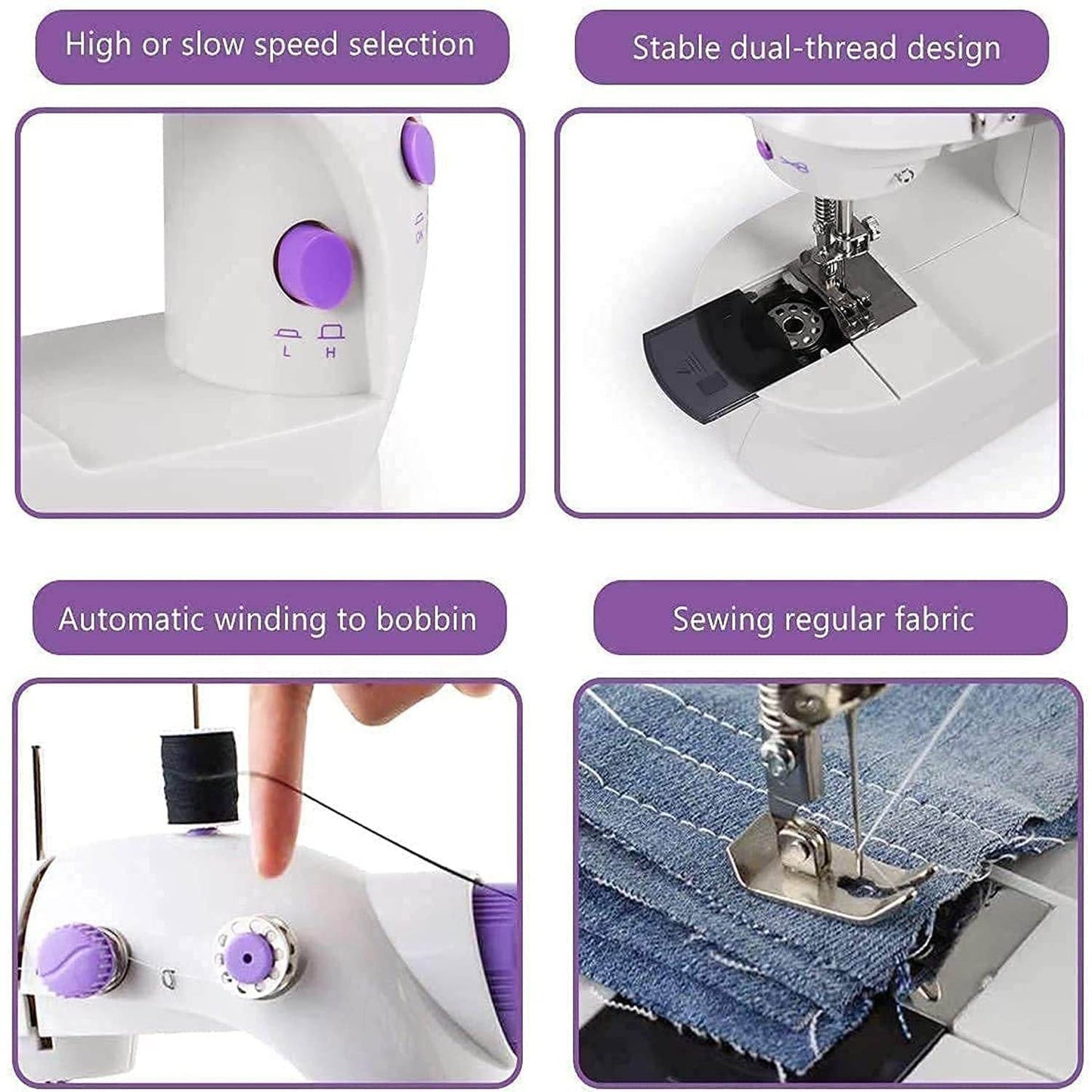 Home Tailoring Sewing Machine With Extension Table Set, Foot Pedal, Adapter Mini Electric Silai Machine, Portable Stitching Machine/Tailoring Machine - infinityexculsivestore.com