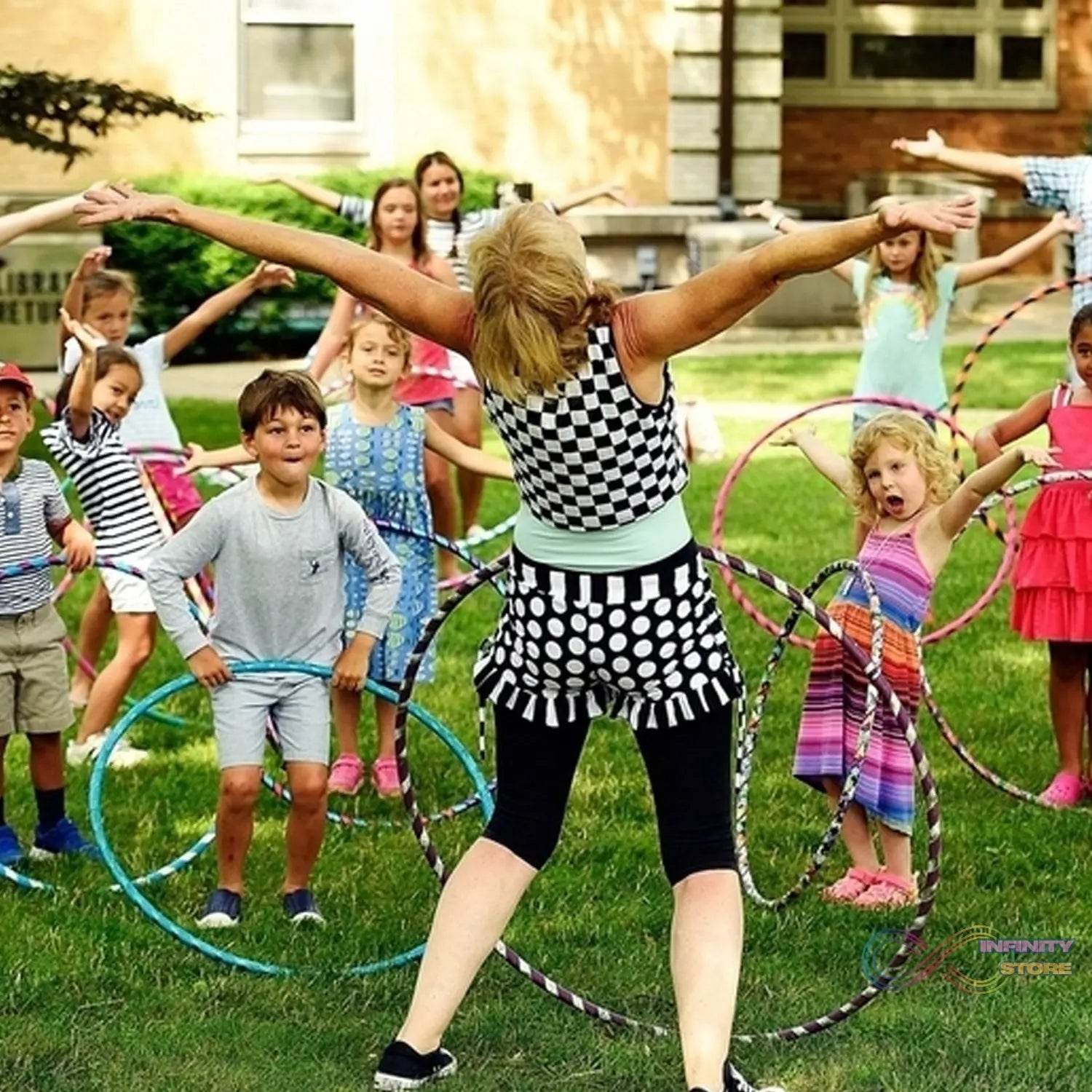 Hoops Hula Interlocking Exercise Ring for Fitness with Dia Meter Boys Girls and Adults - infinityexculsivestore.com