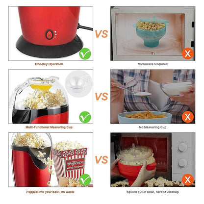 Hot Air Popcorn, Popper Electric Machine Snack Maker - infinityexculsivestore.com