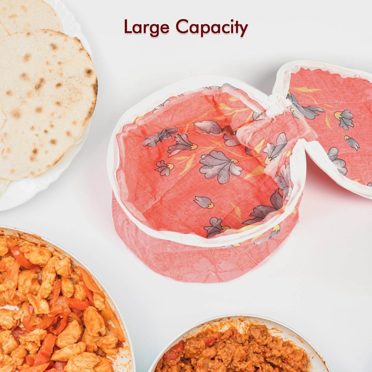 Hot Chapatti Washable Cotton Cloth Casserole Box - infinityexculsivestore.com
