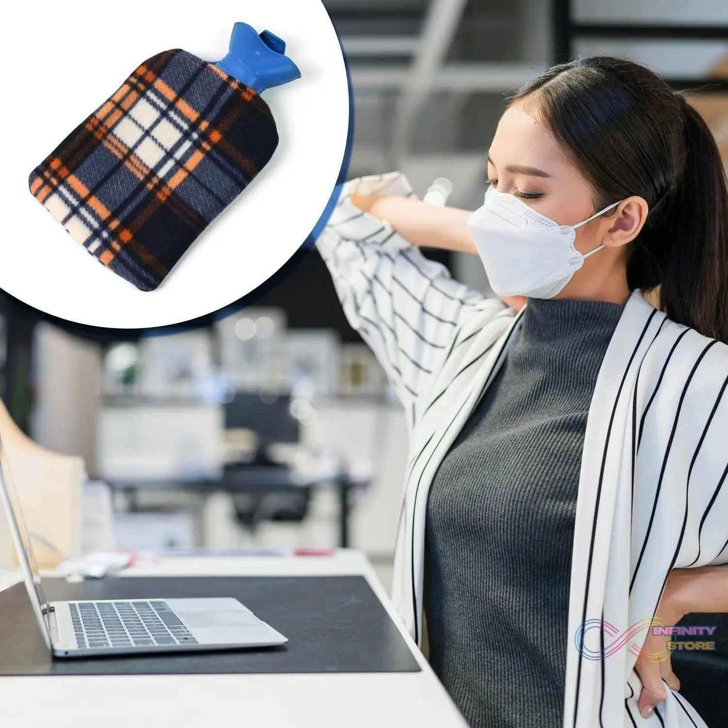 Hot Water Bottle Bag With Cover For Pain Relief (1 Pc) - infinityexculsivestore.com