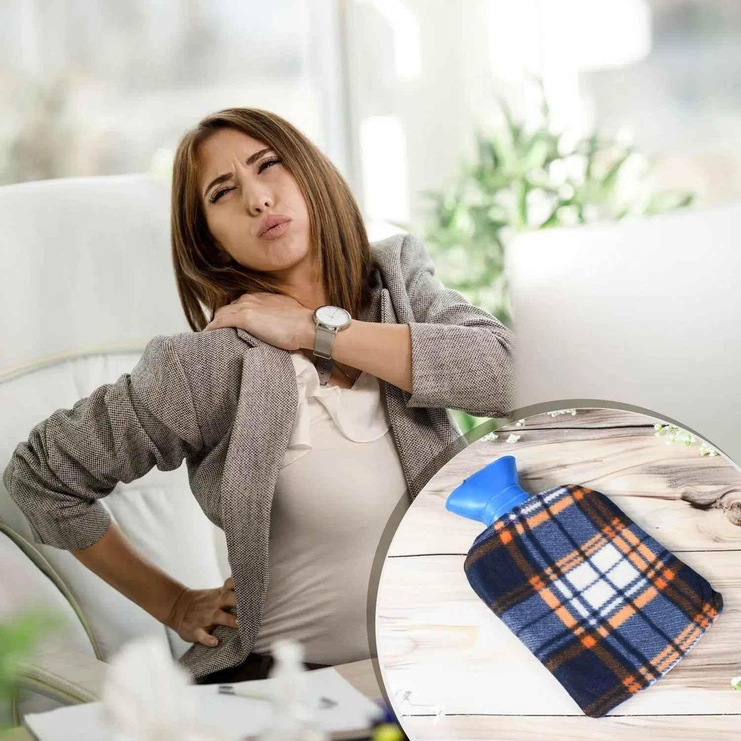 Hot Water Bottle Bag With Cover For Pain Relief (1 Pc) - infinityexculsivestore.com