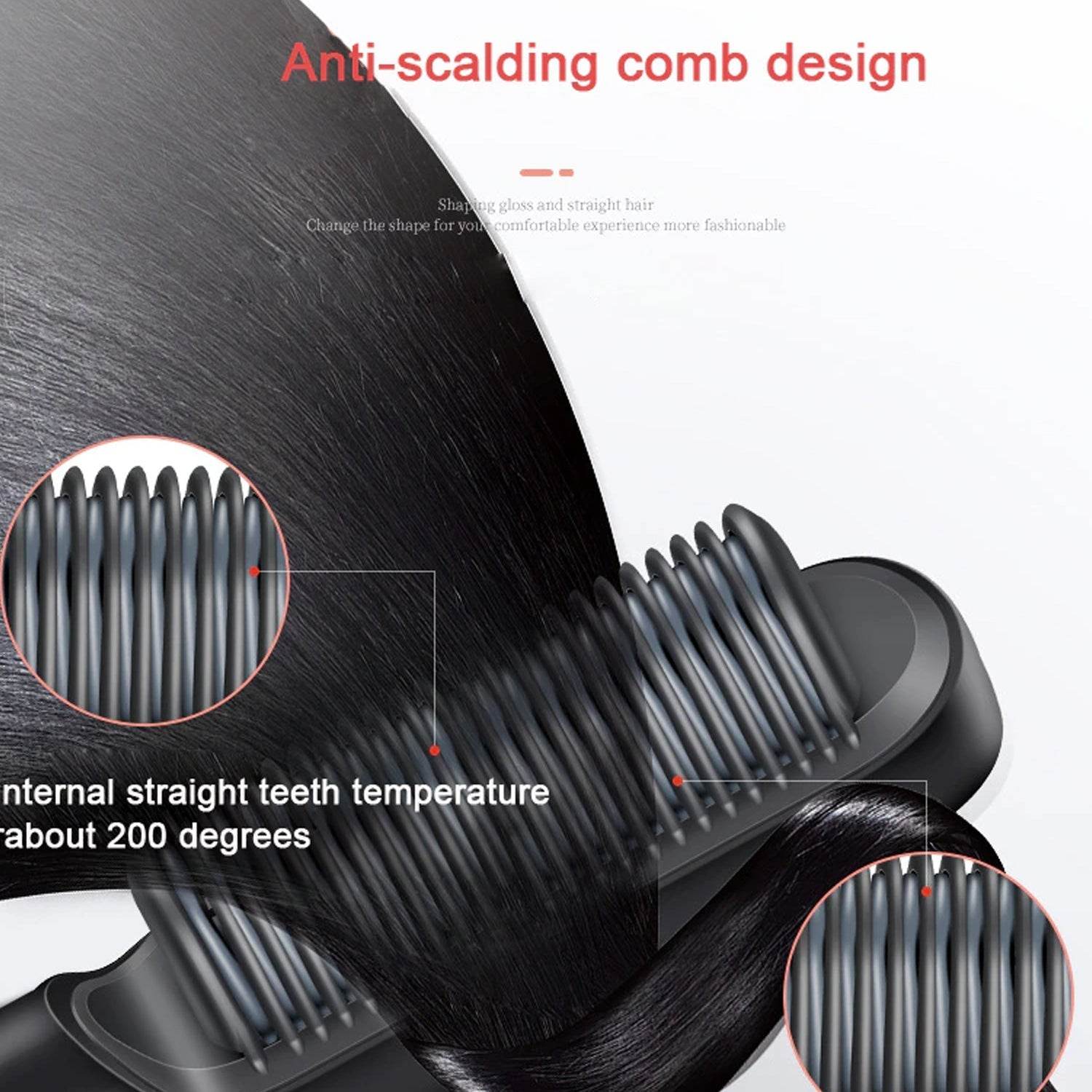 Hqt-909B Hair Straightener Used While Massaging Hair Scalps And Head. - infinityexculsivestore.com