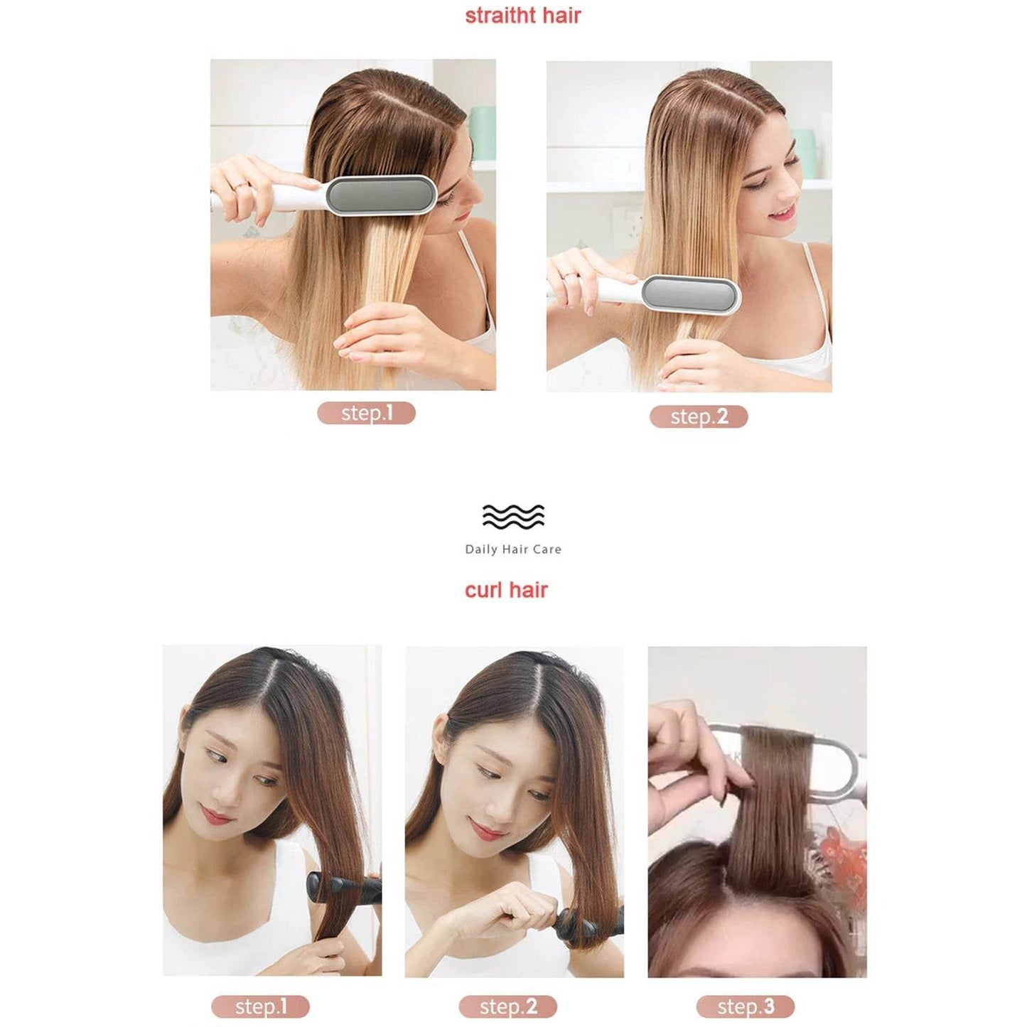 Hqt-909B Hair Straightener Used While Massaging Hair Scalps And Head. - infinityexculsivestore.com