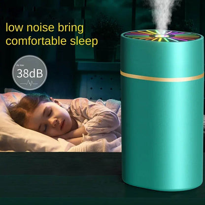 Humidifiers For Bedroom, Small Humidifier With Colorful Light Effect, Mini Desk / Car Humidifier with Colorful Light - infinityexculsivestore.com