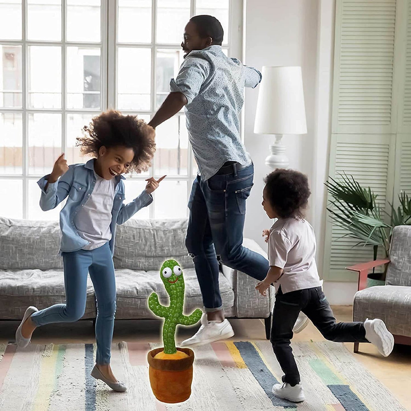 INDIA TOY Epiken TikTok Dancing Cactus Plush Toy USB Charging,Sing 120pcs Songs,Recording,Repeats What You say and emit Colored Lights,Gifts of Fun Toys - infinityexculsivestore.com