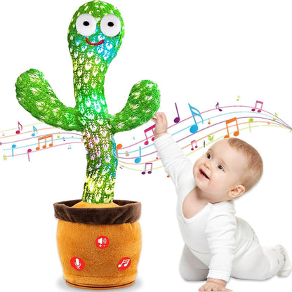 INDIA TOY Epiken TikTok Dancing Cactus Plush Toy USB Charging,Sing 120pcs Songs,Recording,Repeats What You say and emit Colored Lights,Gifts of Fun Toys - infinityexculsivestore.com