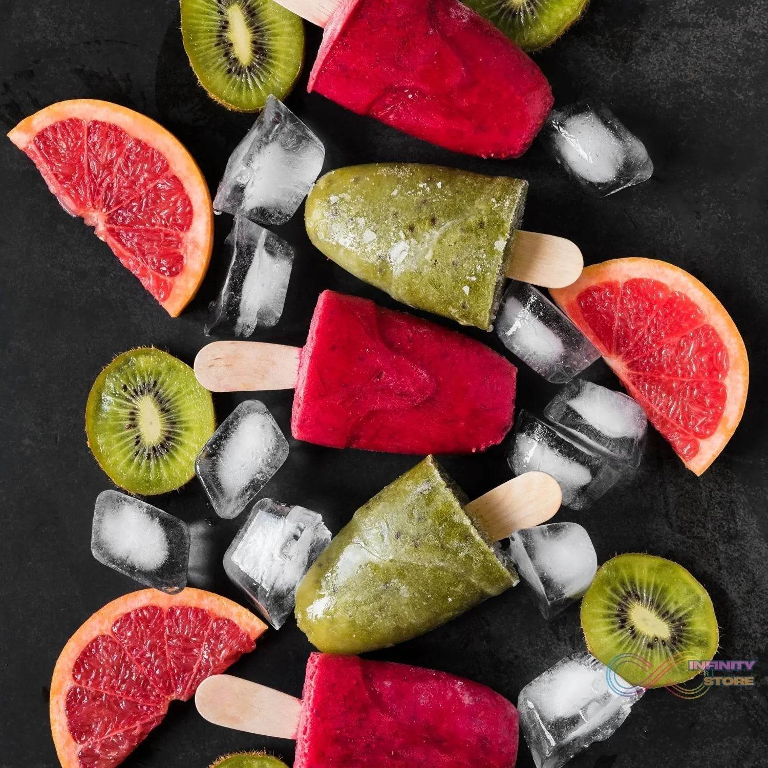 Ice Candy Maker 6 pcs Set Kulfi Maker Ice Candy Mould Clear Popsicle Mold Homemade Ice Pop Maker Reusable Easy Candy Chocobar Kulfi Mould Tray with Sticks - infinityexculsivestore.com