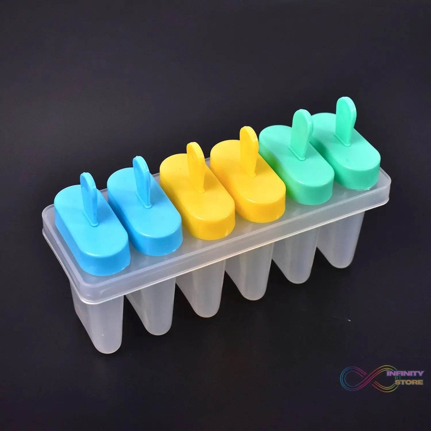 Ice Candy Maker Upgrade Popsicle Molds Sets 6 Ice Pop Makers Reusable Ice Lolly Cream Mold Home-Made Popsicles Mould with Stick - infinityexculsivestore.com