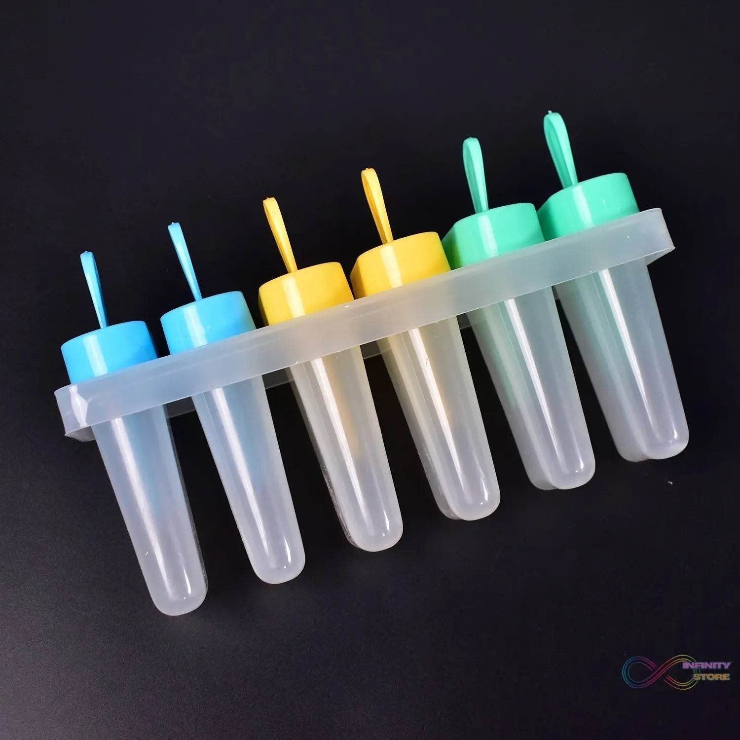 Ice Candy Maker Upgrade Popsicle Molds Sets 6 Ice Pop Makers Reusable Ice Lolly Cream Mold Home-Made Popsicles Mould with Stick - infinityexculsivestore.com