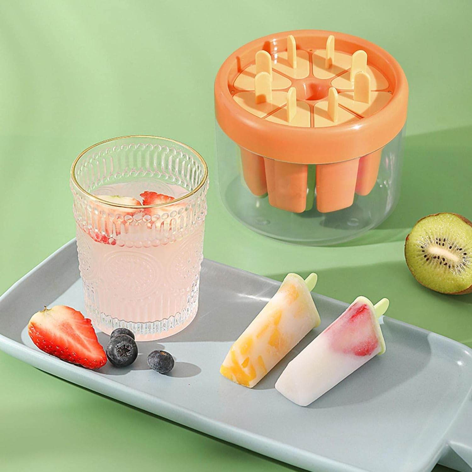 Ice Cream Candy Molds With Sticks Easy Release Summer Party Supplies Popsicles Candy Molds (8 Candy Mold Maker) - infinityexculsivestore.com