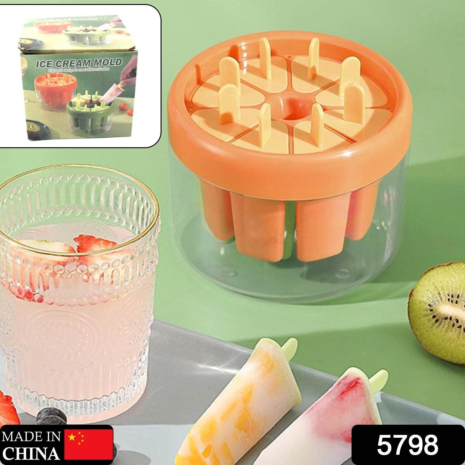 Ice Cream Candy Molds With Sticks Easy Release Summer Party Supplies Popsicles Candy Molds (8 Candy Mold Maker) - infinityexculsivestore.com