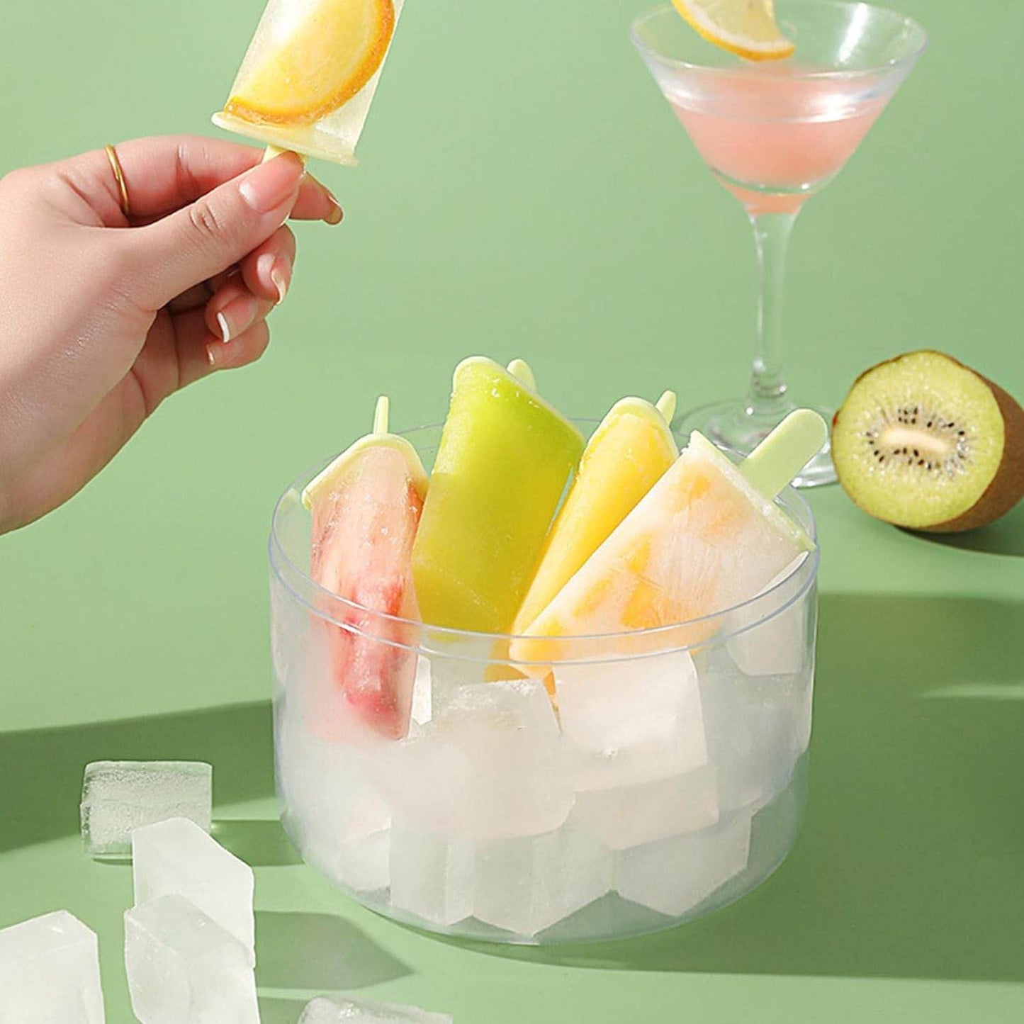 Ice Cream Candy Molds With Sticks Easy Release Summer Party Supplies Popsicles Candy Molds (8 Candy Mold Maker) - infinityexculsivestore.com