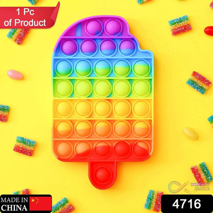 Ice Cream Candy Shape Pop Fidget Toy Push Pop Bubble Fidget Sensory Toy for Kids and Adults Fidget Popper Stress Reliever Sensory Fidget Poppers - infinityexculsivestore.com