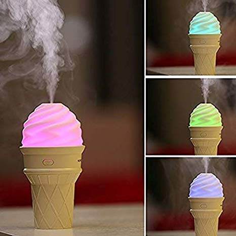 Ice Cream Design LED Humidifier for Freshening Air & Fragrance (Multicoloured) - infinityexculsivestore.com