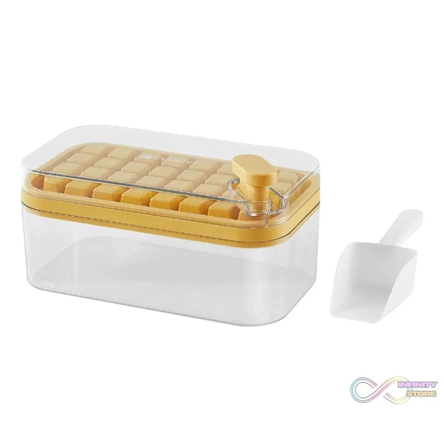 Ice Cube Tray with Lid 32 Grid, Storage Box Kitchen Bar Tool (1 Pc) - infinityexculsivestore.com