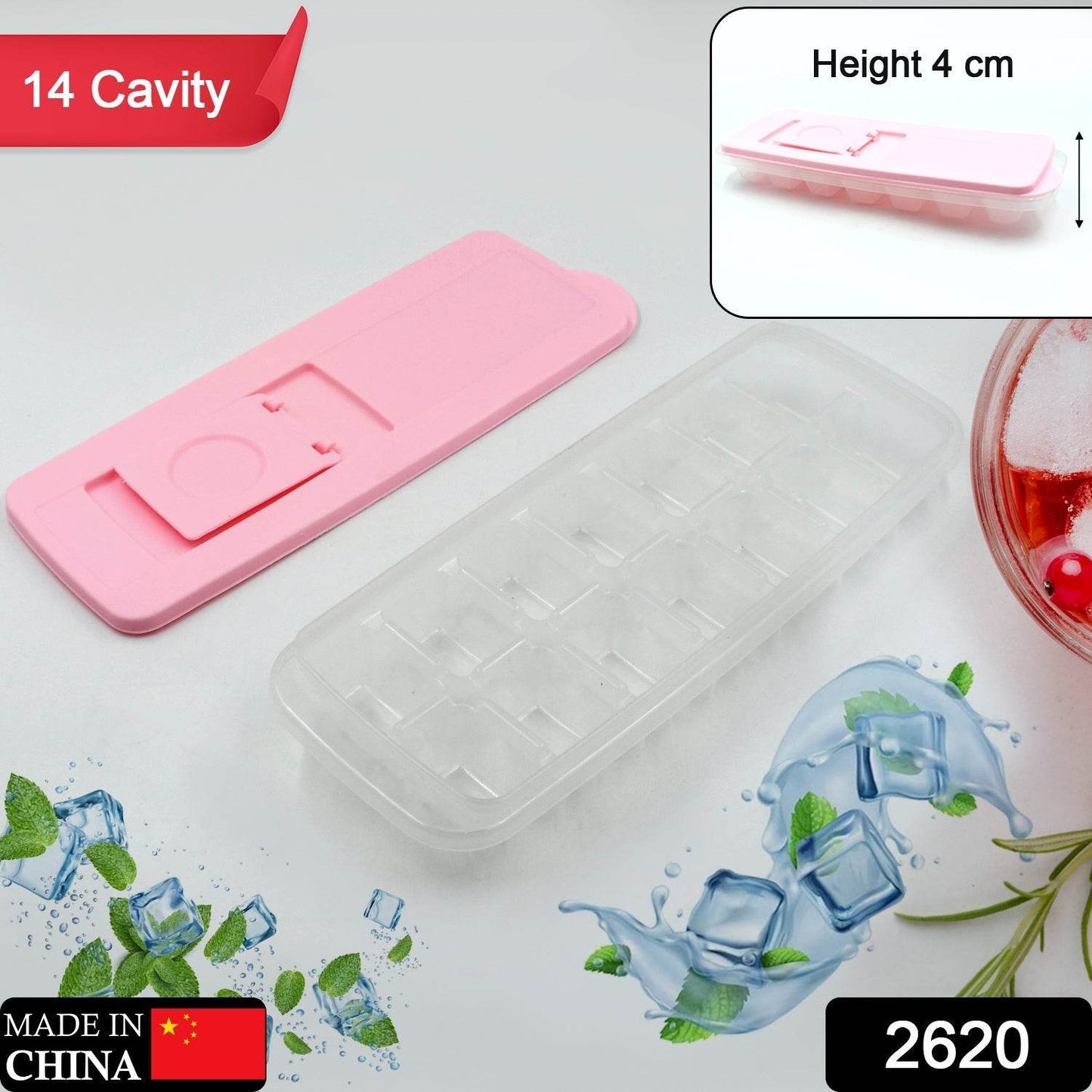 Ice Cube Trays, Ice Tray Food Grade Flexible Silicone Ice Cube Tray Molds with Lids, Easy Release Ice Trays Make 14 Ice Cube, Stackable Dishwasher Safe - infinityexculsivestore.com