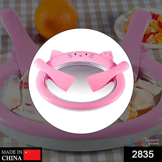 Ice-Frying Machine, Mini Ice Machine for Summer with Cartoon design Home Fried Ice Cream Machine - infinityexculsivestore.com