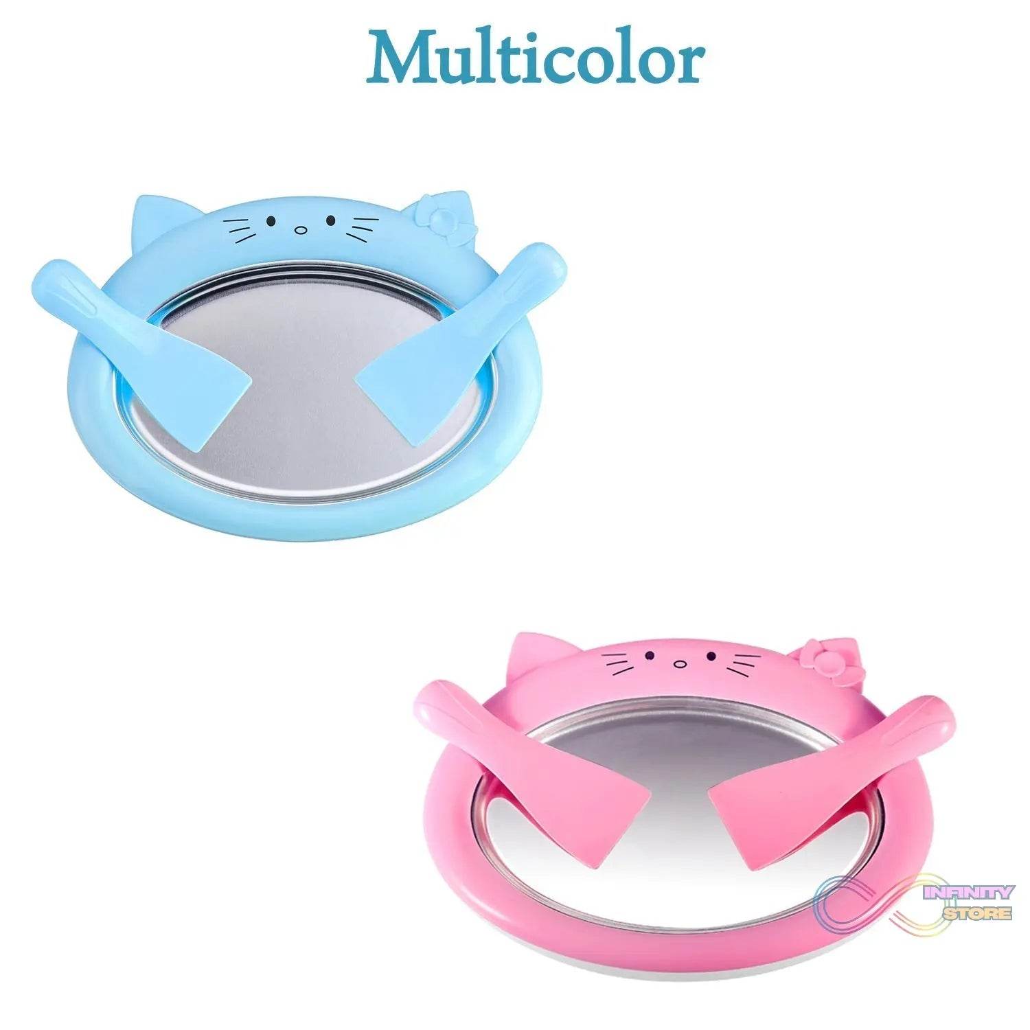 Ice-Frying Machine, Mini Ice Machine for Summer with Cartoon design Home Fried Ice Cream Machine - infinityexculsivestore.com