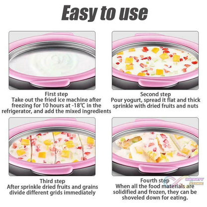 Ice-Frying Machine, Mini Ice Machine for Summer with Cartoon design Home Fried Ice Cream Machine - infinityexculsivestore.com