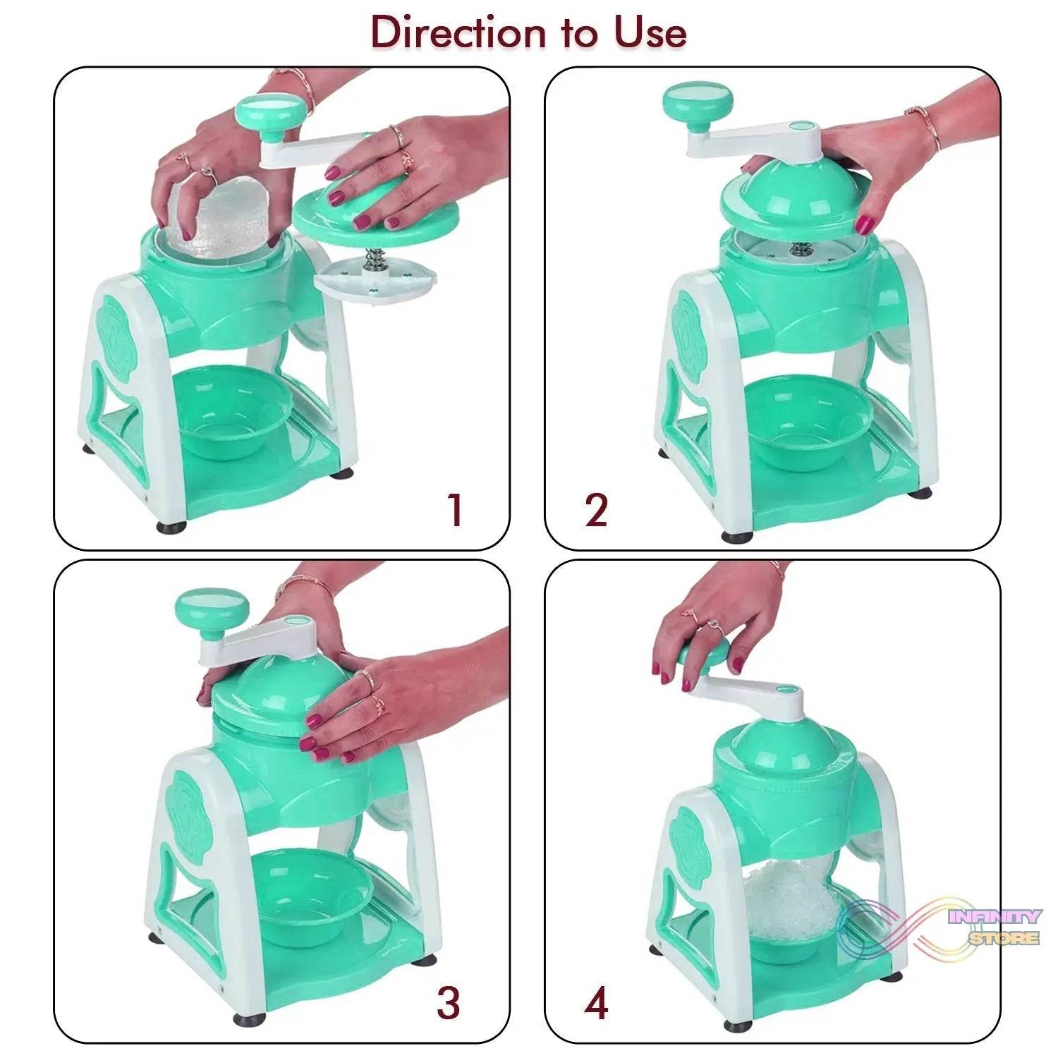 Ice Gola Maker Ice Snow Maker Machine | Ice Crusher | Indoor Outdoor Manual With Steel Blade & Antislip Grip - infinityexculsivestore.com