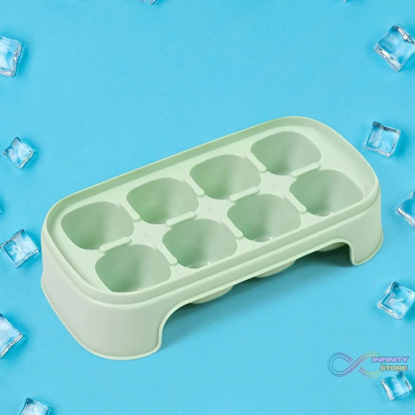 Ice Mold, 8 Grid Food Grade Portable Plastic Ice Tray (1 Pc / 15×8 Cm) - infinityexculsivestore.com