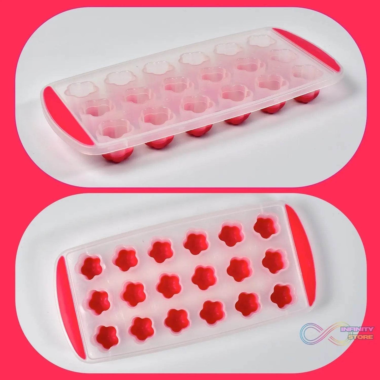 Ice Mould Flower Shape 18 Cavity Mould ice Tray Sphere ice Flower Mould Small ice Flower Tray Mini ice Cube Tray - infinityexculsivestore.com