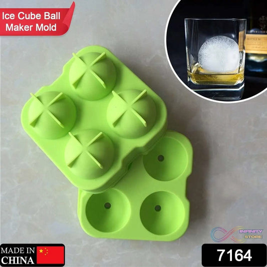 Ice Trays for Freezer Whiskey Ice Cube Plastic Ball Maker Mold Sphere Mould 4 Holes New Ice Balls Party Brick Round Tray Bar Tool ice for Whiskey - infinityexculsivestore.com