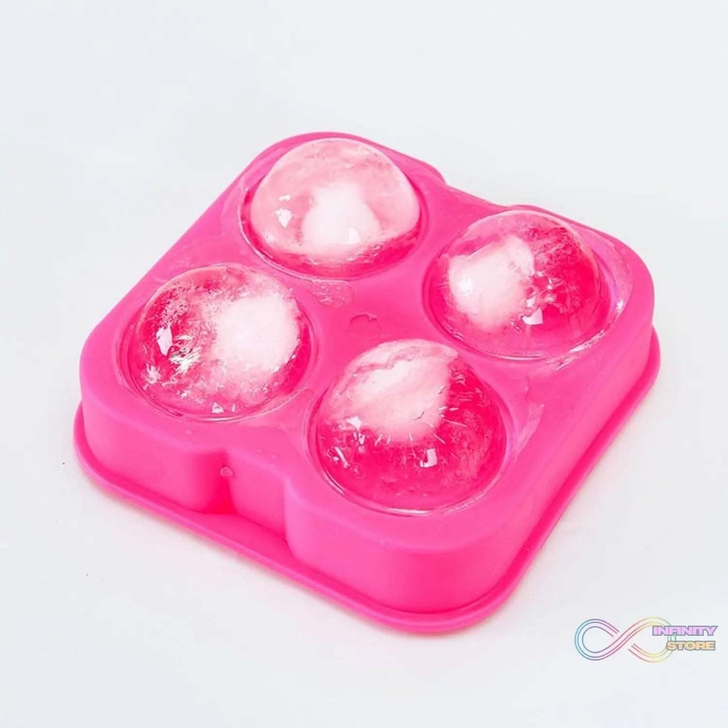 Ice Trays for Freezer Whiskey Ice Cube Plastic Ball Maker Mold Sphere Mould 4 Holes New Ice Balls Party Brick Round Tray Bar Tool ice for Whiskey - infinityexculsivestore.com