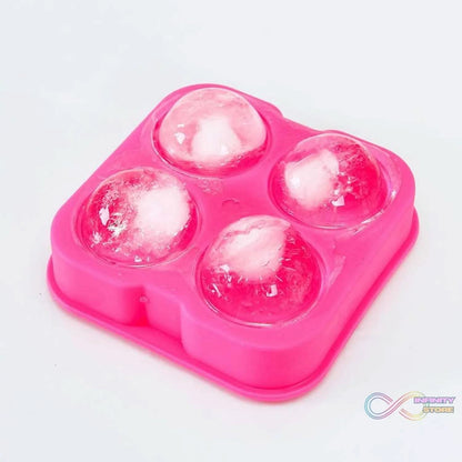 Ice Trays for Freezer Whiskey Ice Cube Plastic Ball Maker Mold Sphere Mould 4 Holes New Ice Balls Party Brick Round Tray Bar Tool ice for Whiskey - infinityexculsivestore.com