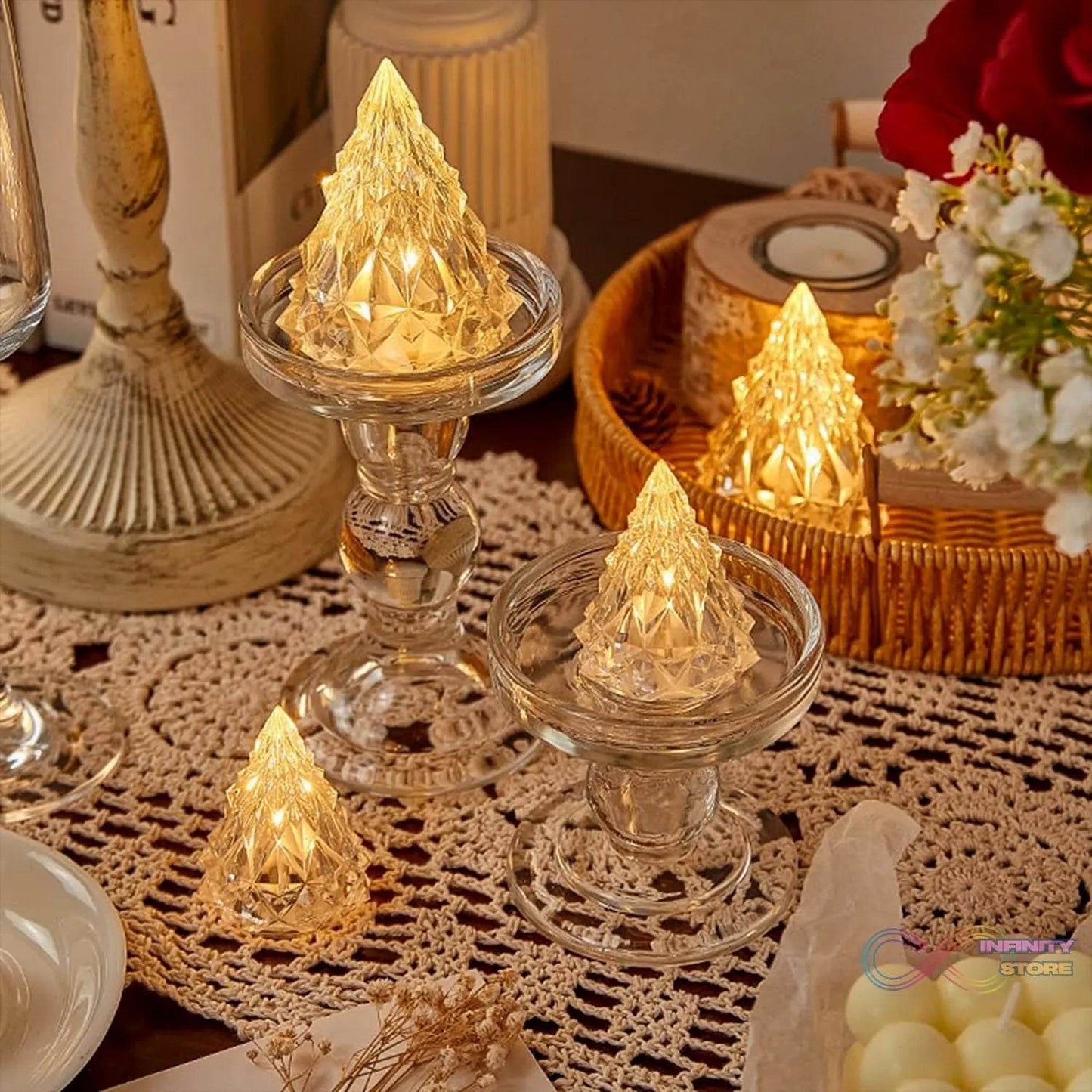 Iceberg / Pyramid Candlelight Tea Light (1 Pc) - infinityexculsivestore.com
