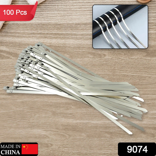 Stainless Steel Cable TIE Used for Solar, Industrial and Home Improvement Multipurpose HIGH Strength, Self - Locking Zip Ties, Multi - purpose Tie, Portable Rustproof 100Pcs Wide Application Zip Tie Set for Building (100 pcs Set / 4.6x200MM) - infinityexculsivestore.com
