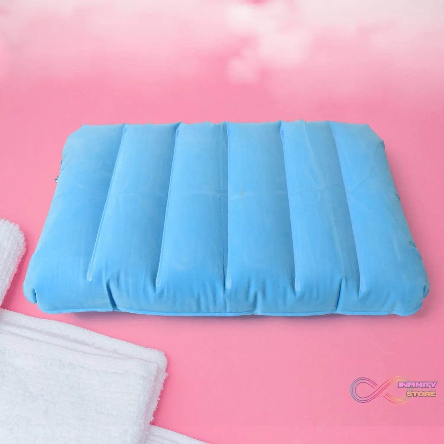 Inflatable Camping Pillows, Travelling Air Pillow Soft Comfortable Air Inflatable Travel Pillow  (48×30 Cm / 1 pc) - infinityexculsivestore.com