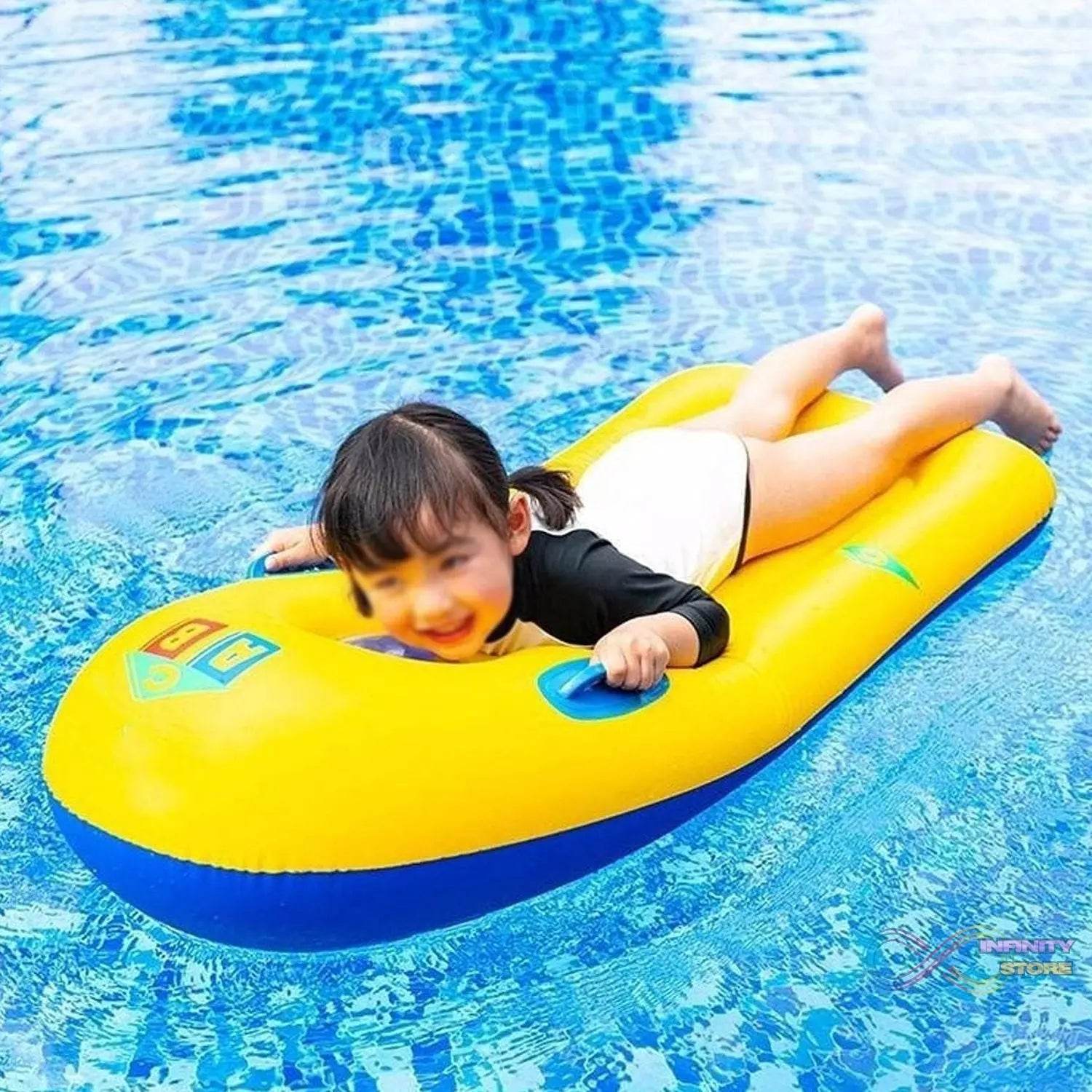 Inflatable Surfboard for Kids, Inflatable Bodyboard for Children with Handles, Portable Surfboard for Children, Outdoor Pool, Beach Floating Mat Pad Water Fun - infinityexculsivestore.com