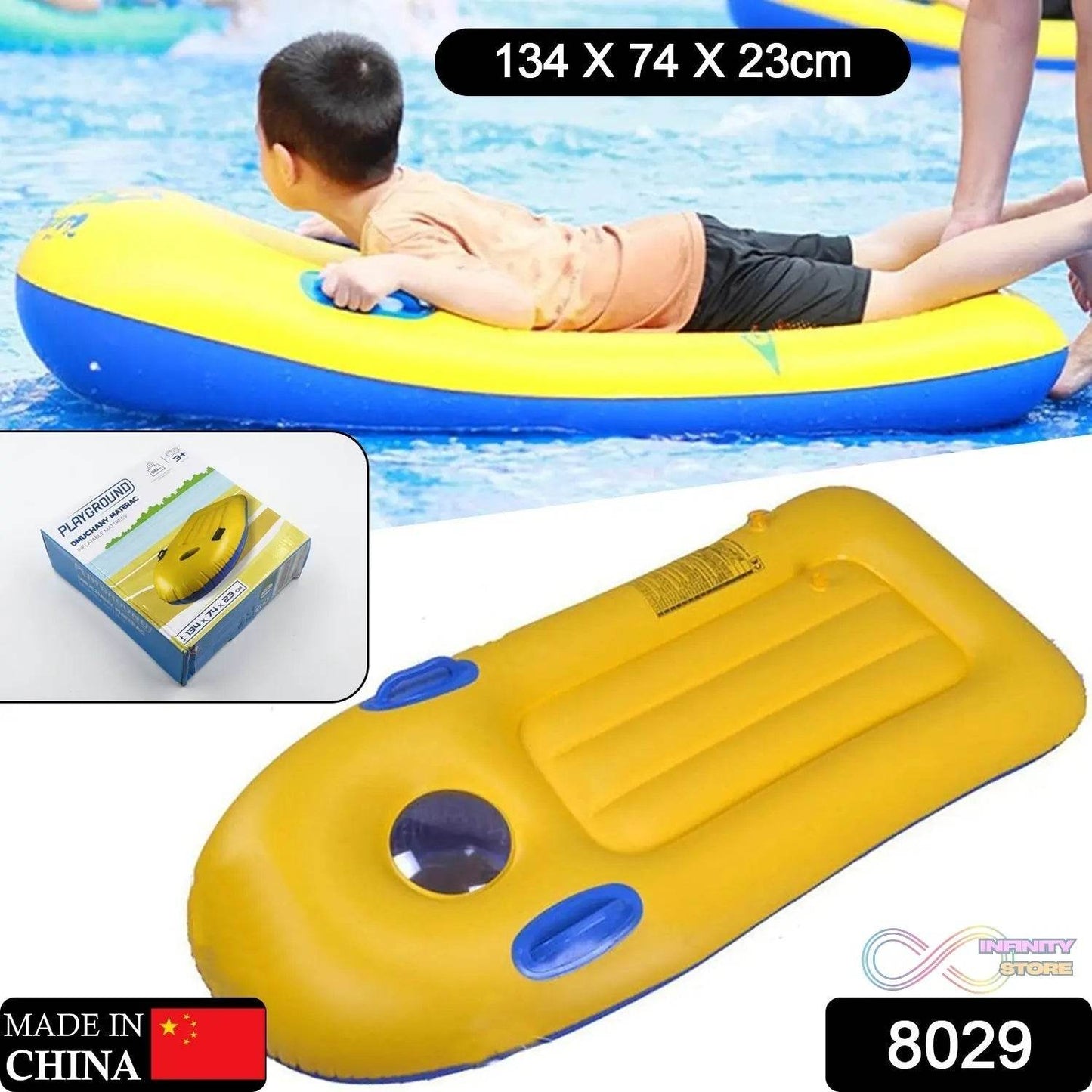 Inflatable Surfboard for Kids, Inflatable Bodyboard for Children with Handles, Portable Surfboard for Children, Outdoor Pool, Beach Floating Mat Pad Water Fun - infinityexculsivestore.com