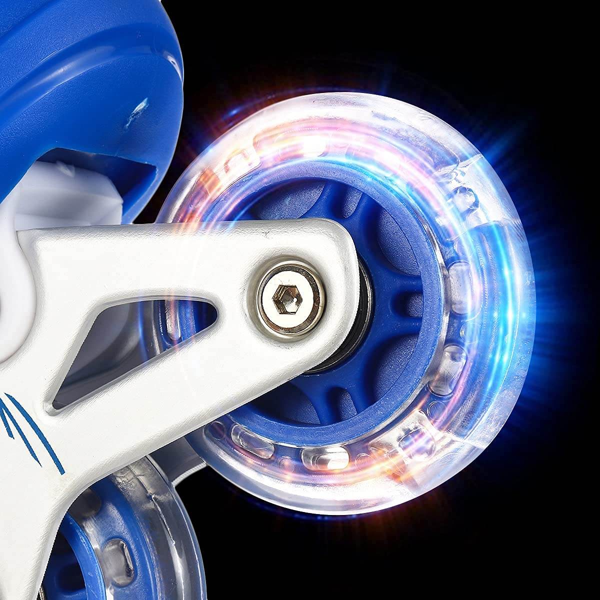 Inline Skates With Led Flashing Light Wheel With Adjustable Length Skate Premium High Quality Skates Pair (Roller Skate , Skating) - infinityexculsivestore.com