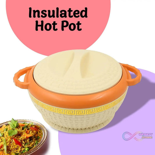 Insulated Hot Pot With Inner Stainless Steel Serving Casserole with Lid (800 ML Approx) - infinityexculsivestore.com