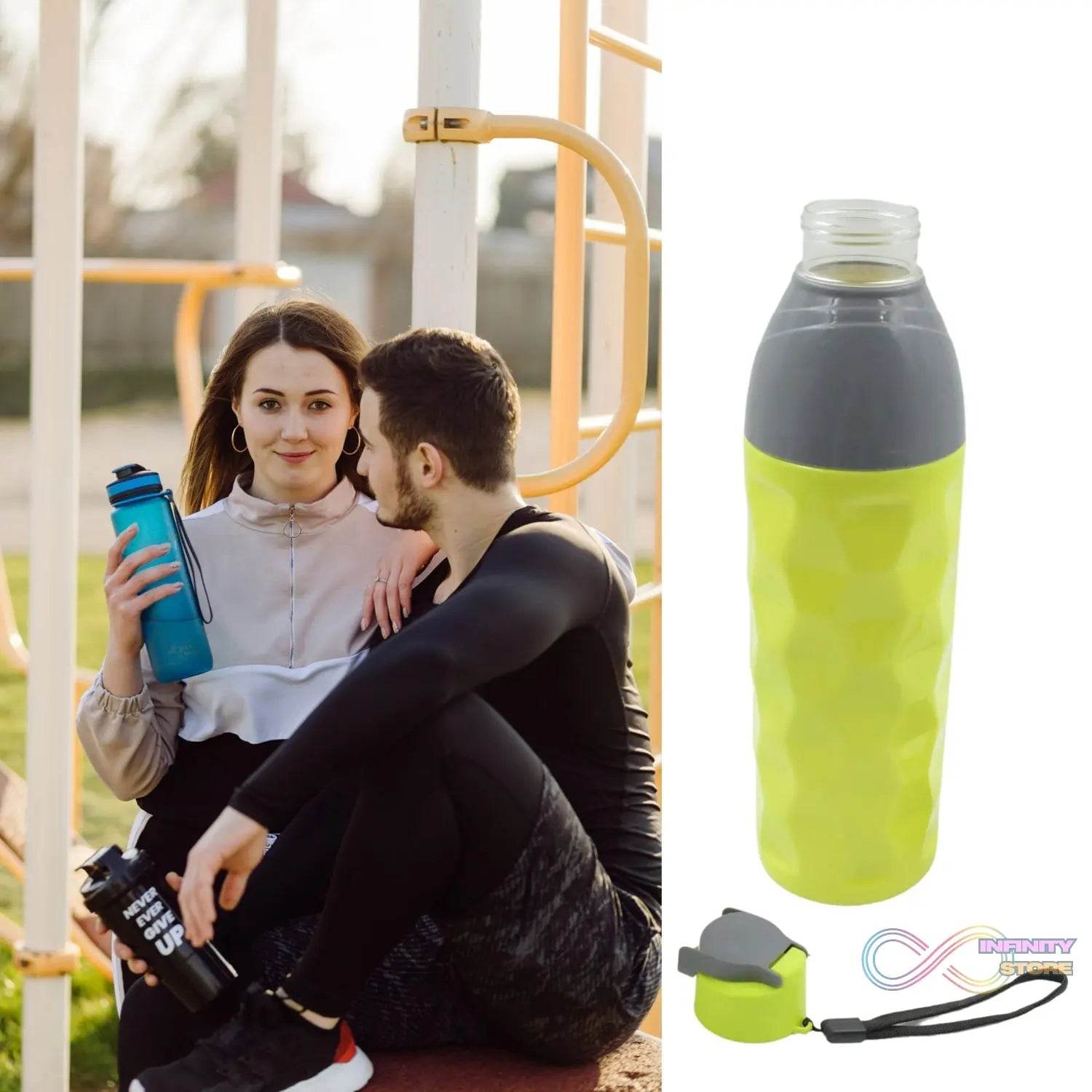 Insulated Sports Water Bottle with Dori (1.8L): Leakproof & BPA-Free (Mix Color) - infinityexculsivestore.com