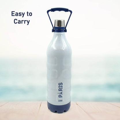 Insulated Water Bottle (2200ml): Leakproof, BPA-Free, Handle & Strap (Sports) - infinityexculsivestore.com