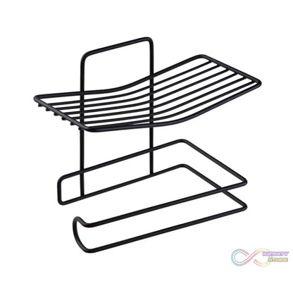 Iron Black Coated Self Adhesive Wall Mounted Tissue / Toilet Paper Holder - infinityexculsivestore.com