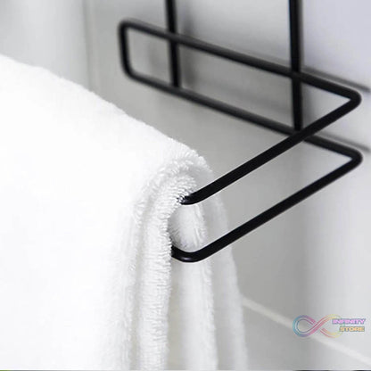 Iron Black Coated Self Adhesive Wall Mounted Tissue / Toilet Paper Holder - infinityexculsivestore.com