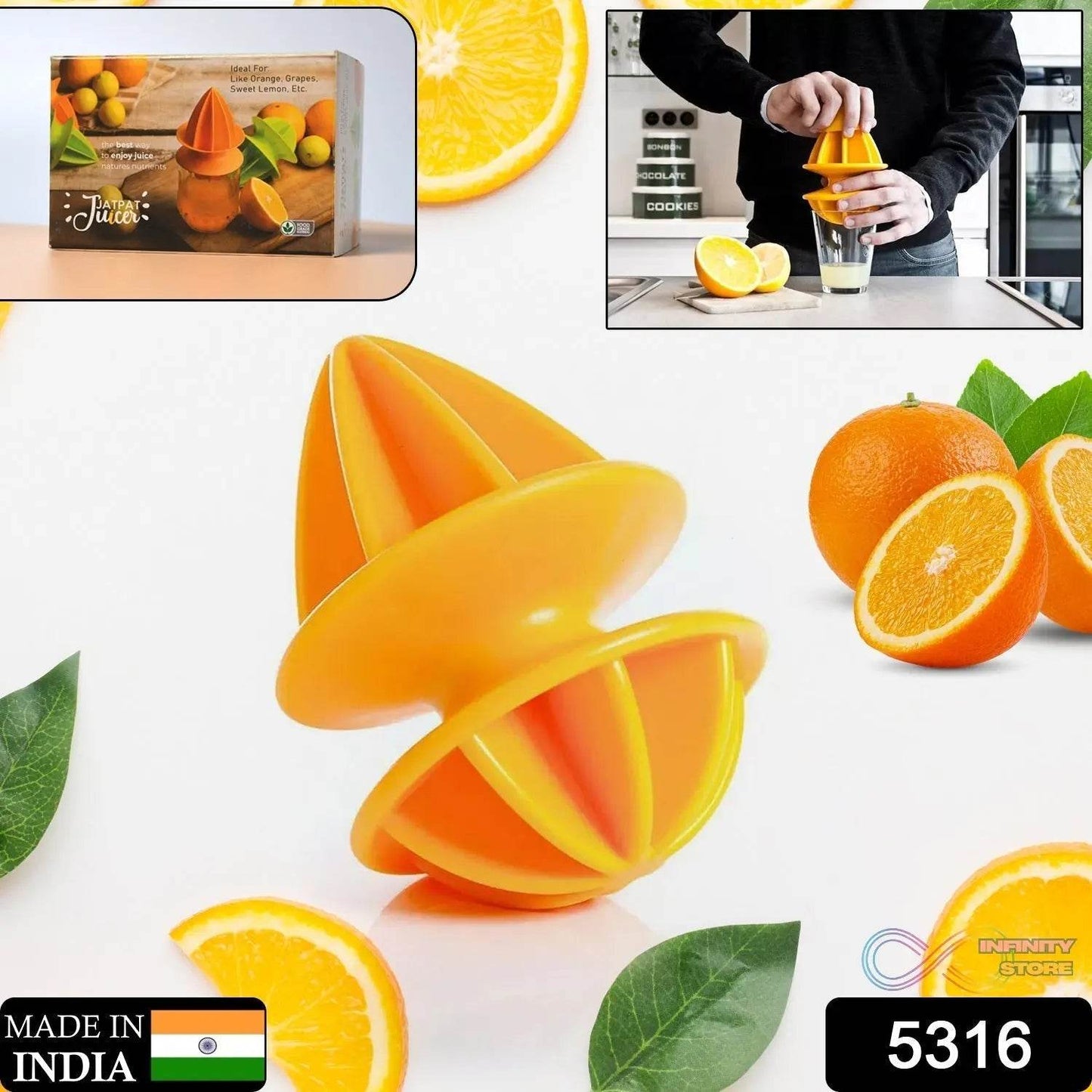 JatPat Juicer Citrus Hand Juicer High Quality Premium Juicer For Home & Multi Use Juicer ( Plastic) - infinityexculsivestore.com